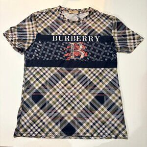 Plaid Logo Graphic T-Shirt Streetwear Designer Inspired Cotton Tee